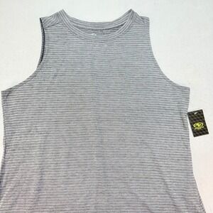 Athletic Works Tunic Tank Top Striped Moisture‎ Wicking Sleeveless XXL, Comfy